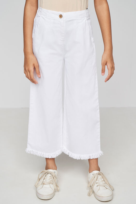 White Straight Solid Bottom, White, image 1
